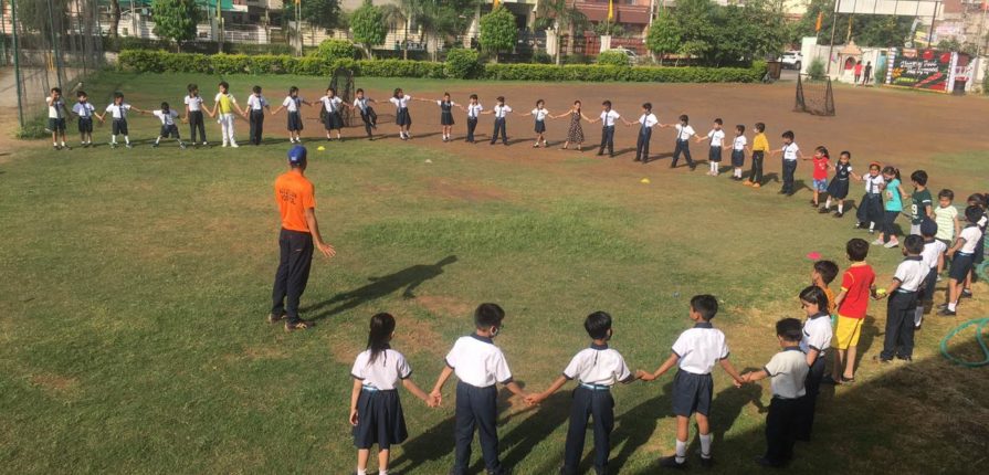 Cricket practice in school – Rishikul Vijay